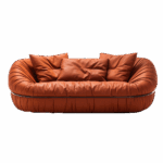 Vintage Cognac Leather Sofa